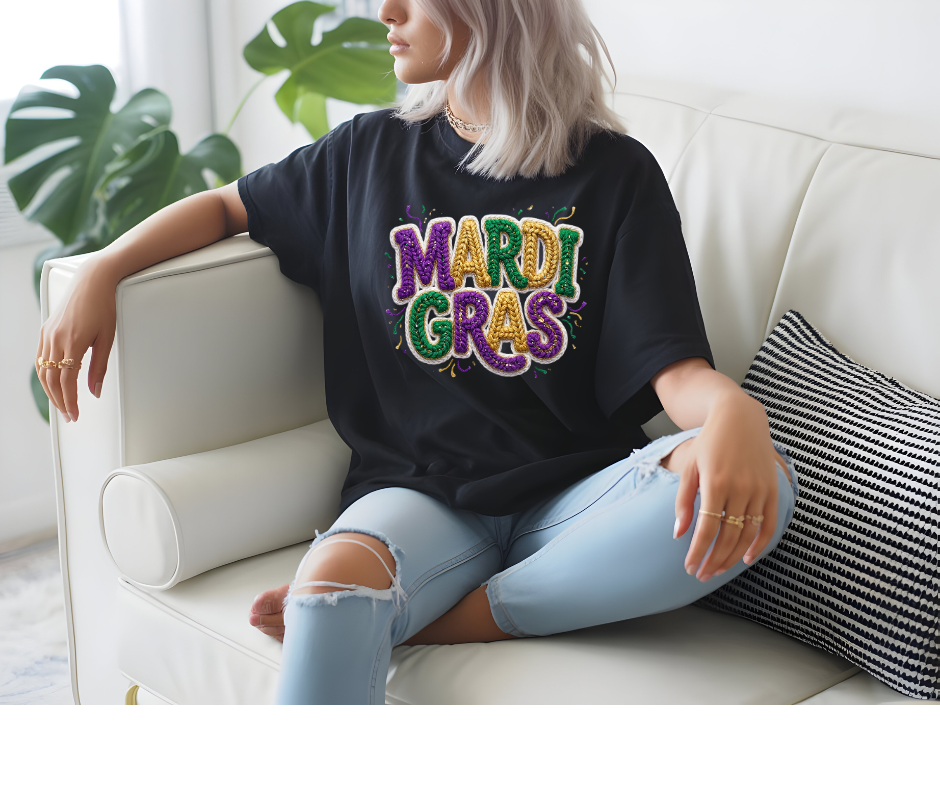 Mardi Gras Faux Yarn